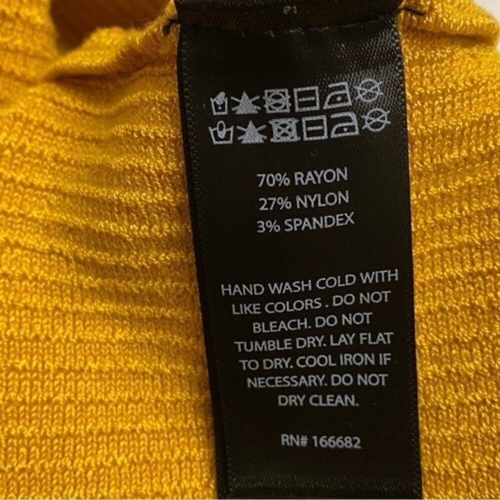 NEW House of Harlow Yellow Rib-knit Body-con Dress Size Small - Picture 7 of 7